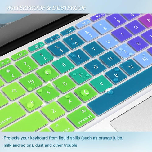 Silicone Keyboard Cover Skin for MacBook Air 13.3 inch A2337 M1, Touch ID & Retina Display US Layout Ultra Thin