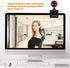 Mugast 16MP 360 60 USB Webcam with Microphone, Web Camera with Rotation of Horizontal and Vertical for Both Laptop