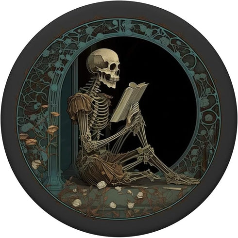Librarian Skeleton Gothic Goth Book Reading Lover Standard PopGrip