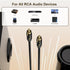 24 2RCA 6 Feet/1.8 J&D Audiophiles RCA Cable, AWG Male to Male Stereo Interconnect Audio Cord, Gold-Plated Subwoofer