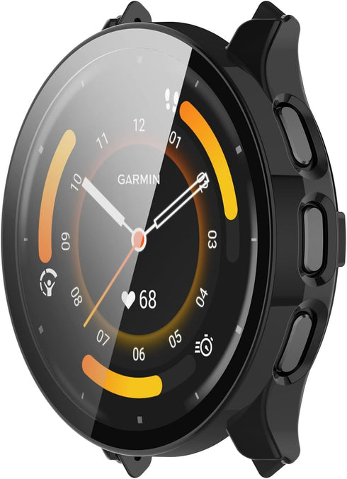 Screen Protector Compatible with Garmin Venu 3, Full Cover Protectors for 45mm Smartwatch, Black