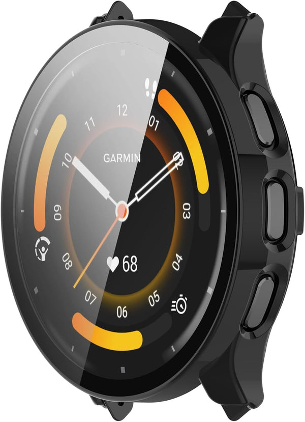 Screen Protector Compatible with Garmin Venu 3, Full Cover Protectors for 45mm Smartwatch, Black
