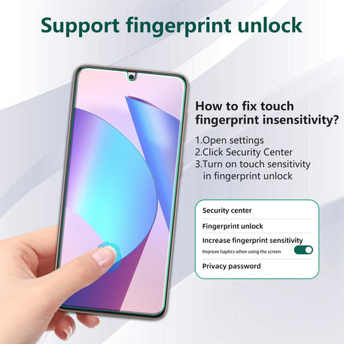 Pokolan Screen Protector for Samsung Galaxy S21 5G - 3-Pack, 6.2-inch Tempered Glass, Fingerprint Reader, Bubble Free