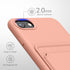kwmobile Case Compatible with Apple iPhone SE (2022) / SE (2020) / iPhone 8 / 7 - TPU Cover with Credit Card Holder