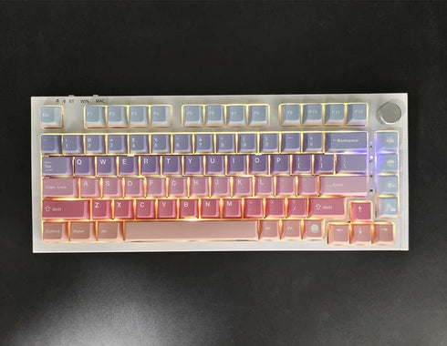 Magical Clouds Gradient Keys, 108 Keycap + 30 Keycap Set, Dye-Sublimation PBT Custom Keycaps for Mechanical Keyboards