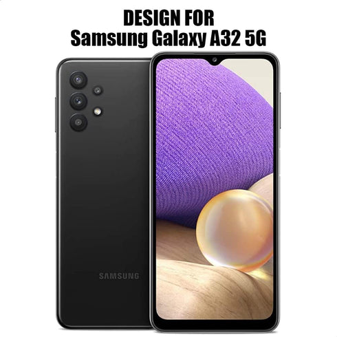 (3+3) For Samsung Galaxy A32 5G (3 Pack) Tempered Glass Screen Protector and (3 Pack) Camera Lens Protector, 9H Hardness, 2.5D, Anti Scratch, HD Clear