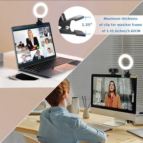 Cyezcor Video Conference Lighting Kit, Ring Light for Monitor Clip On,for Remote Working, Distance Learning,Zoom Call
