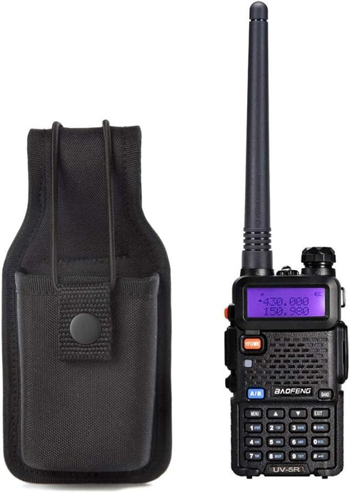 LUITON Radio Holder Holster for Baofeng, Nylon Pouch for Walkie Talkies, Motorola Kenwood Icom (1 Pack)