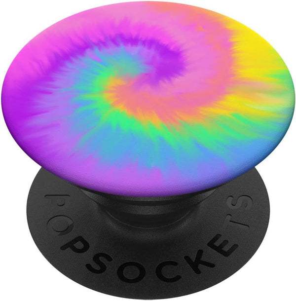 Tie Dye Swirl Vintage Hippie 1960s Rainbow - Pastel Bright PopSockets Swappable PopGrip