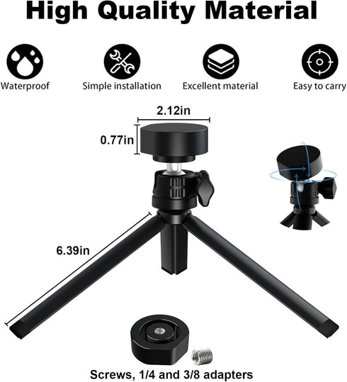 FIUTY for Starlink Mini Tripod Stand with Ball Head and Pipe Adapter, Angle Adjustable Desktop Tabletop Tripod Stand