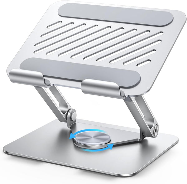 UGREEN Tablet Stand Holder for Desk with 360 Rotating Base Aluminum Dual Rod