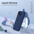 ORNARTO iPhone 14 Case 6.1, Slim Liquid Silicone 3 Layers Full Phone Covered Soft Gel Rubber Protective Cover 6.1 Inch