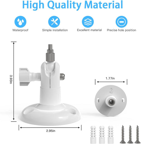 Wall Mount for R-ing Indoor Cam (2nd Gen), Adjustable Security Bracket for Indoor Cam - White