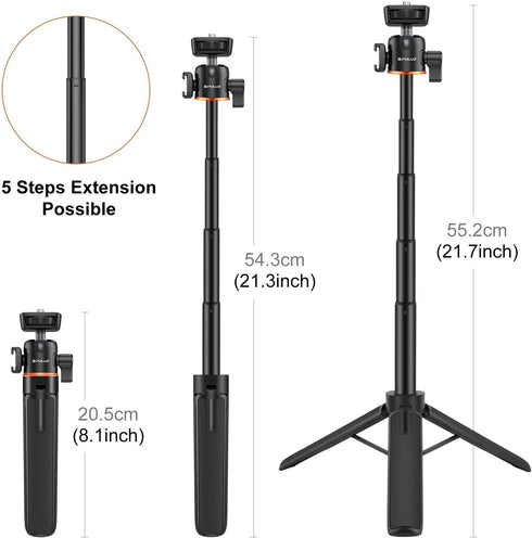 360 1/4 Inch 13 12 11/DJI 5 4 3/Insta360 PULUZ Camera Tripod Stand, Mini Desktop Aluminum Selfie Stick with Cold Shoe