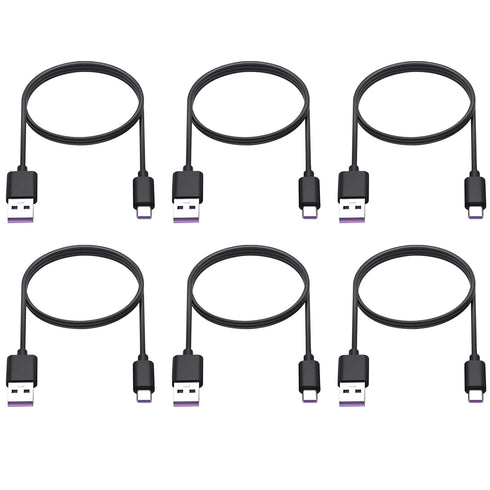 Smays 6-Pack USB Type C Cable, USB-A to USB-C Charging Cable, 6 ft Multipack