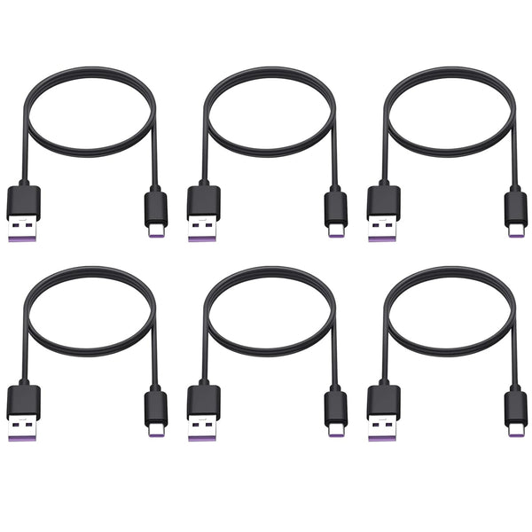 Smays 6-Pack USB Type C Cable, USB-A to USB-C Charging Cable, 6 ft Multipack