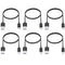 Smays 6-Pack USB Type C Cable, USB-A to USB-C Charging Cable, 6 ft Multipack
