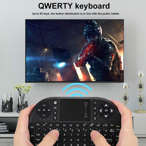 Cuifati Mini Keyboard Touch Keyboard, 2.4GHz 83 Keys Multifunction Ergonomical Mouse Remote Mini Keyboard