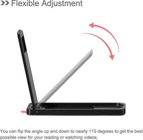 uxcell Ultra-Thin Phone Stands, Horizontal & Vertical Desk Stand for Most Smartphones, Phone Cases, Tablets, Black