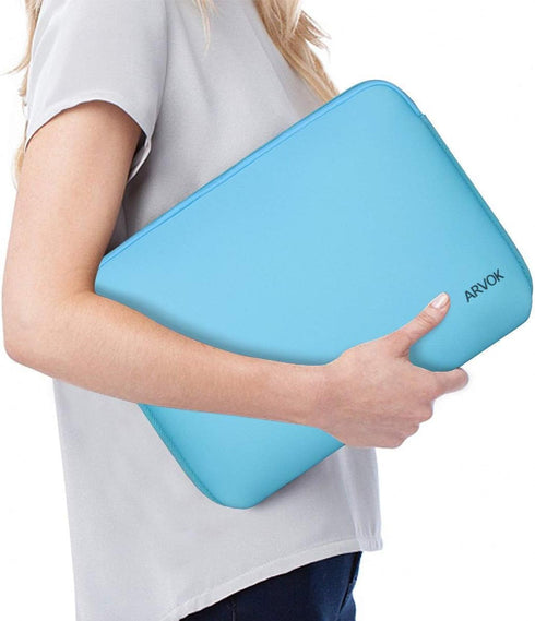 Arvok 11 11.6 12 Inch Laptop Sleeve Case, Water-Resistant Neoprene Cover for MacBook Air 12, Baby Blue