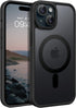 BENTOBEN iPhone 15 Plus Case - Black, Slim Shockproof, Translucent Matte, MagSafe Compatible, 6.7" Protective Cover.