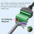 Teansic 4PCS 1ft RJ45 8 Connector,RJ45 8P8C Cat6 Cat5 Female Plug to Pin Screw Terminal Screw Terminal for Ethernet