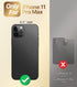 XYZ iPhone 11 Pro Max Case, White, with Stand, Double Ring Kickstand, Women Girl Cute Love-Heart Luxury Bling