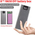 MOUDOAUER 8X 18650 Charging Bank Solder Free Kit, Plastic Power Bank Box DIY Charging Case Power Display Free Welding