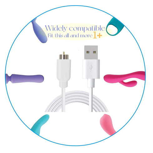 Magnetic USB DC Charger Cable, 1 Pin Replacement Charging Cord, 31.4Inch for Toys/Vibrators/Electric Devices