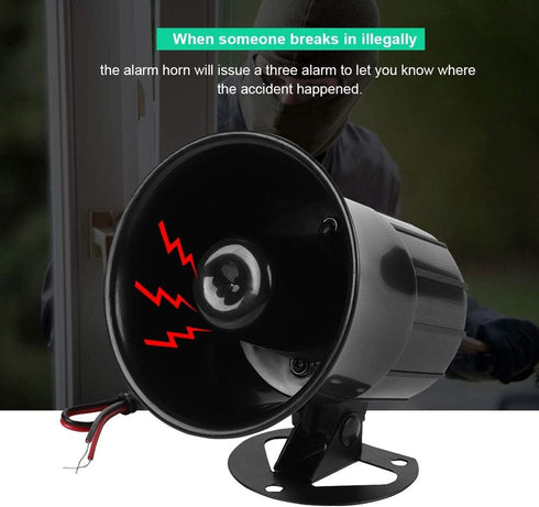 110dB DC 12V Wired Horn Alarm Siren Speaker Portable 15W / 20W Wired Antitheft Loudspeaker for Home Security
