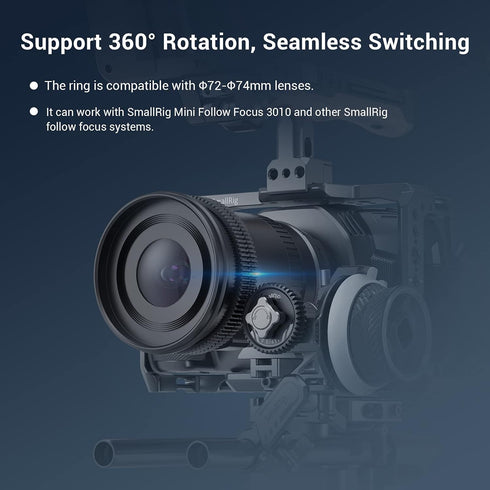 SmallRig Seamless Focus Gear Ring (72mm to 74mm) - Essential Filmmaking Accessory