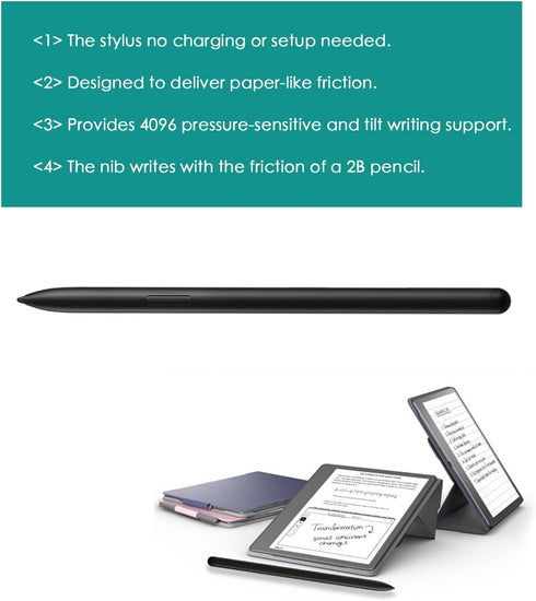 Stylus Pen Replacement for Kindle Scribe, 4096 Pressure Sensitivity, Magnet Adsorption for Digital Writing and Drawing