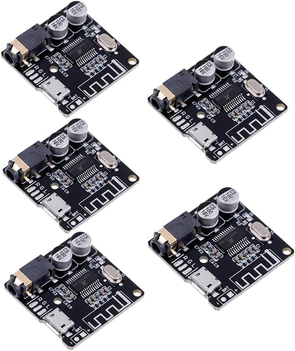 HiLetgo 5pcs Bluetooth 5.0 Mp3 Lossless Decoder Board, Wireless Stereo Music Decoding Module, Micro USB Audio Receiver