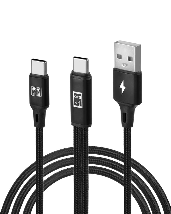 GELRHONR USB C OTG Sound Card Cable, 2 in 1 Type C