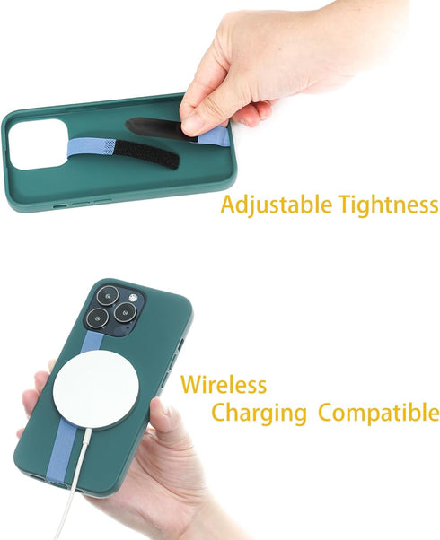 2 TFY Elastic Phone Strap, Universal Slim Hand Finger Grip, Non-slip Cell Phone Holder, fit Most Smartphones Case