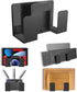 Universal Wall Mount for Laptop/Keyboard/Tablet/Router/Cable Box, Black Shelf Holder Organizer for Electronics Storage