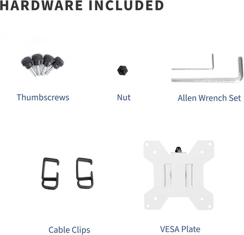 VIVO 1 27 inches, PT-SD-AM01AW Fully Adjustable Single Monitor Arm for Desk Mount Stand, Monitor Arm for Screen up