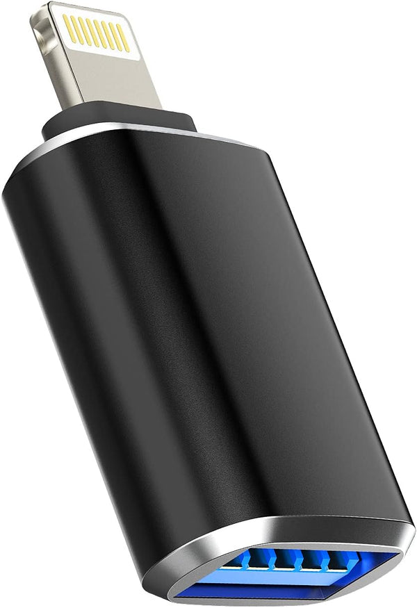 Lightning Male to USB 3.0 Female OTG Adapter Cable for iPhone 11 12 Pro Max Mini, iPad Air, Camera, Card Reader