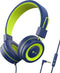 iClever Kids Headphones with Microphone, 85dB/94dB Volume Limited, Stereo 3.5mm Jack, Tangle-Free Wired Headphones for