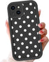 Aoldimu Polka Dot Phone Case for iPhone 15 6.1",Simple Trendy Polkadot Pattern Cases