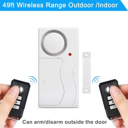 WSDCAM Wireless Door Alarm with Remote, 2 Pack, 105 dB Loud Pool Door Alarm for Kids Safety Home Security