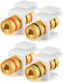 TNP Banana Jack Keystone Insert, Set of 4, Stereo Speaker Banana Connector Binding Post Snap in Adapter Socket