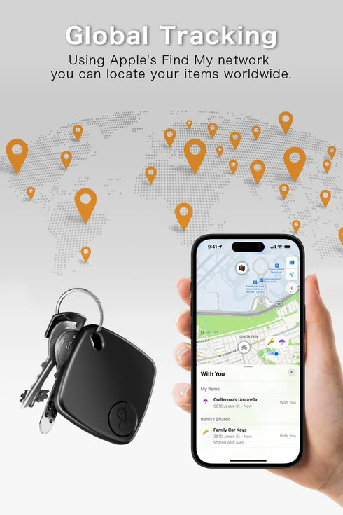 Finder Tracker S1, Bluetooth Trackers and Key Finder, Replaceable Battery Item Locator for Keys, Bags, Wallets (S1