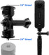 Aluminum Camera Tripod Mount Adapter with 1/4"-20 Adapter Screw for Insta 360 X4 X3 X2 X, DJI Pocket 2, Go Pro