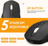 Guiheng Mouse,Portable(BT5.2+USB Wireless Bluetooth Mouse,Dual Mode Rechargeable Silent Slim Laptop Receiver) Computer