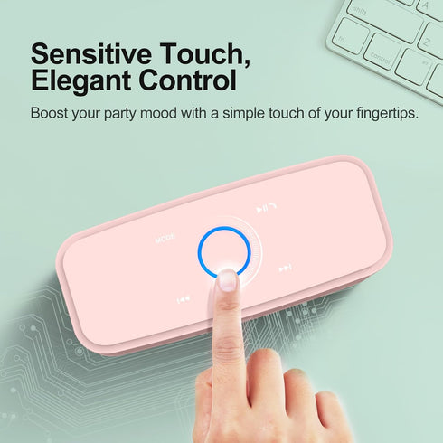 DOSS Bluetooth Speaker, SoundBox Touch Portable Wireless Speaker with 12W HD Sound and Bass