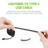 Retractable Lightning to USB-C Charging Cord Compatible with iPhone 14 Pro, 14 Pro Max, 14 Plus, 13, 12, 11, iPad