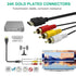 Eanetf 1080P 5ft/1.5m 3-RCA HDMI to RCA Cable, HDMI Male to Video Audio AV Cable Connector Adapter Transmitter for TV