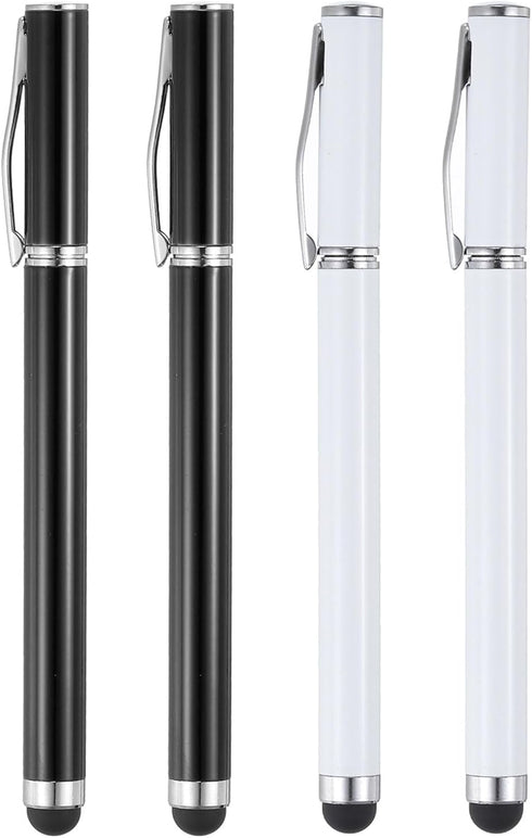MECCANIXITY 4pcs Ballpoint Pen - 2 in 1 Ink Pen & Fine Point Rubber Stylus for All Touch Screens