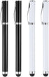 MECCANIXITY 4pcs Ballpoint Pen - 2 in 1 Ink Pen & Fine Point Rubber Stylus for All Touch Screens